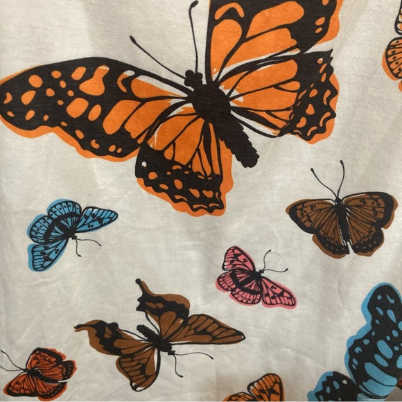 Pat Pat size XL casual black top white butterfly skirt multi color casual dress - Picture 8 of 10